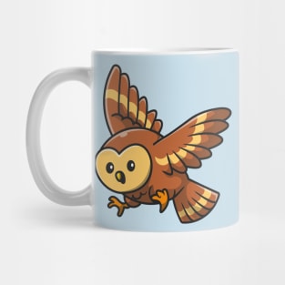 Cute Owl Flying Cartoon Mug